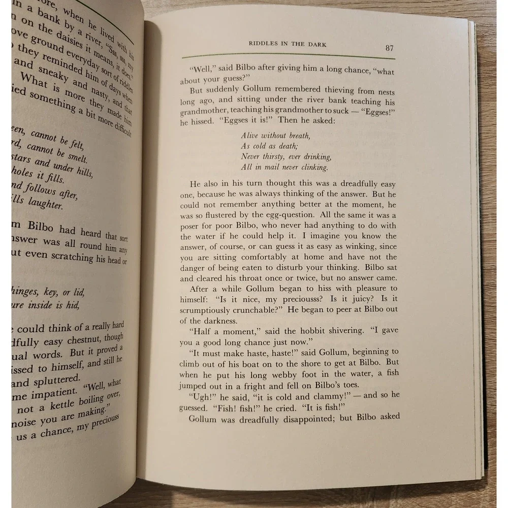 The Hobbit by JRR Tolkien Collectors Edition First Printing Hardcover Spin Damgd